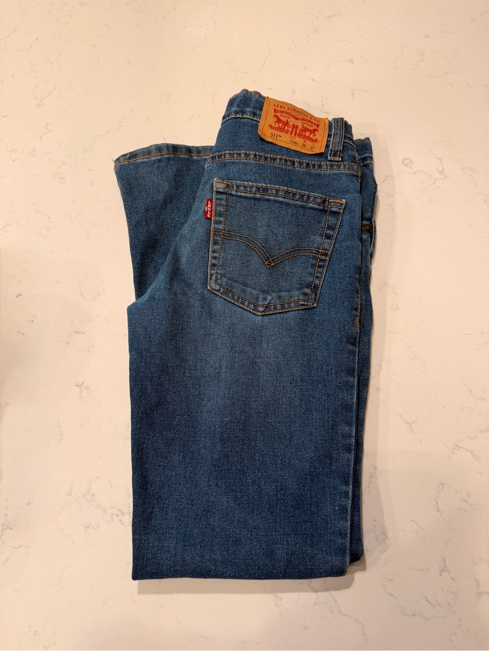 Levi's Boy’s Straight Jeans - Medium Blue Denim